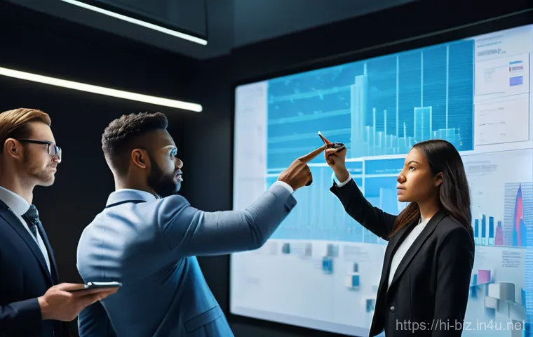 전략적 경영 계획 - **Prompt:** A diverse group of young professionals, both men and women, in a modern, brightly lit of...