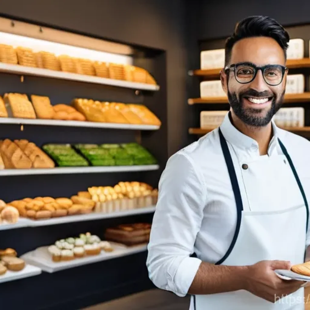 AI 기반 경영 의사결정 - **AI Empowering a Small Business Owner:** A vibrant, high-definition photo of a diverse, smiling sma...