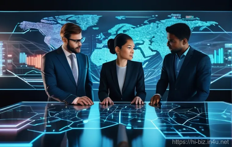 AI 기반 경영 의사결정 - **AI Empowering a Small Business Owner:** A vibrant, high-definition photo of a diverse, smiling sma...