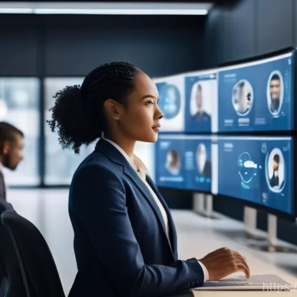 인사 시스템 혁신 - **AI-Powered Smart Recruitment**
    A diverse group of professionals (men and women, various ethnic...