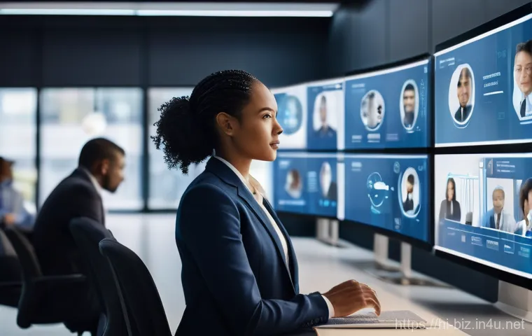 인사 시스템 혁신 - **AI-Powered Smart Recruitment**
    A diverse group of professionals (men and women, various ethnic...