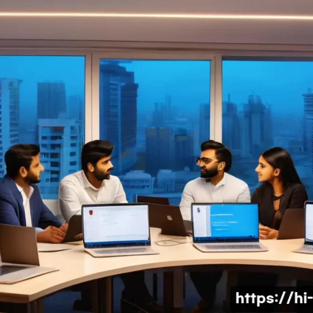 운영 효율성 향상 - A professional Indian office environment focused on smart resource management, featuring a diverse t...