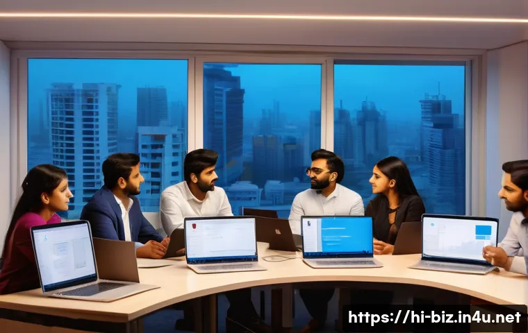 운영 효율성 향상 - A professional Indian office environment focused on smart resource management, featuring a diverse t...