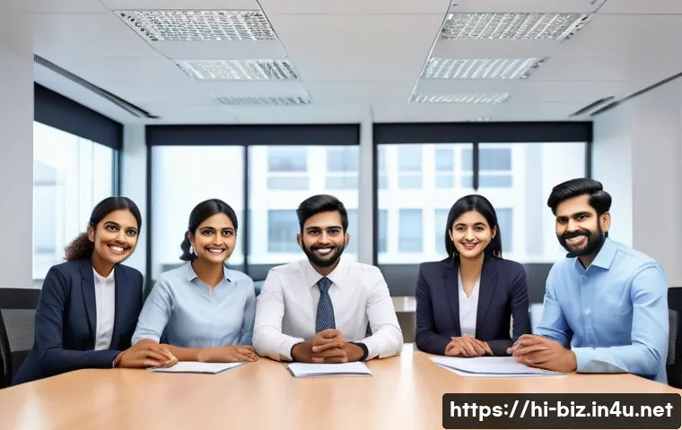 윤리적 기업 전략 - A modern Indian corporate office setting where diverse employees engage in a positive work culture p...